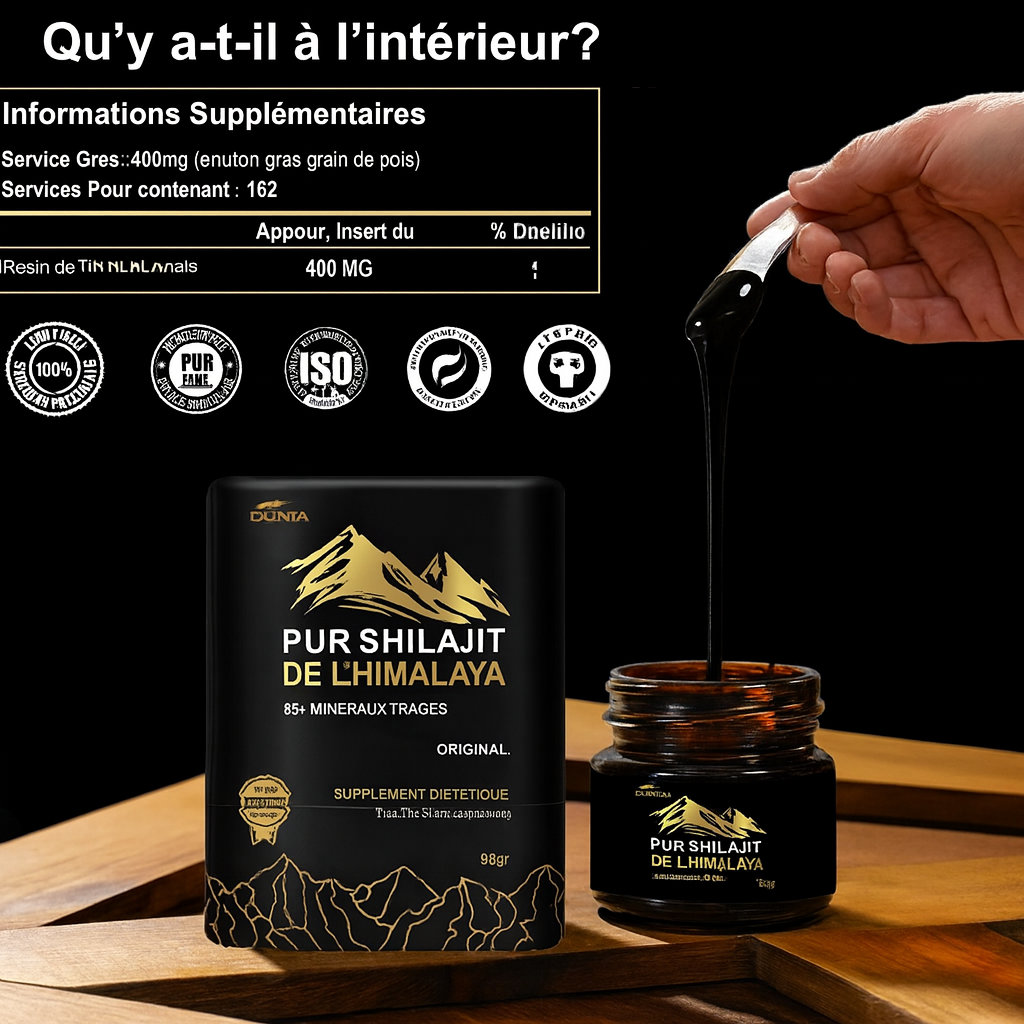 Shilajit 100% naturel